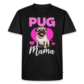 Carlin Chien Race Pet - Pug Mama - T-shirt Premium bio Homme - noir - Devant - Nico (187cm)