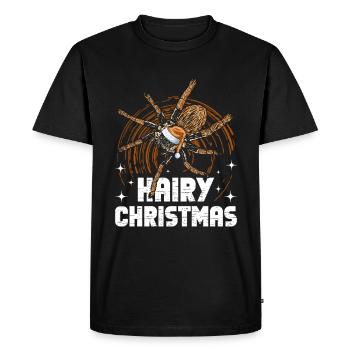 Noël poilu - Tarantula Owner - T-shirt Premium bio Homme - noir - Devant - Nico (187cm)