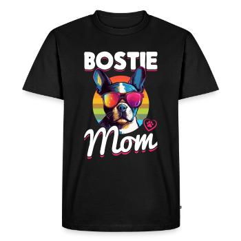 Boston Terrier Bostie Dog Breed Pet - Bostie mom - T-shirt Premium bio Homme - noir - Devant - Nico (187cm)