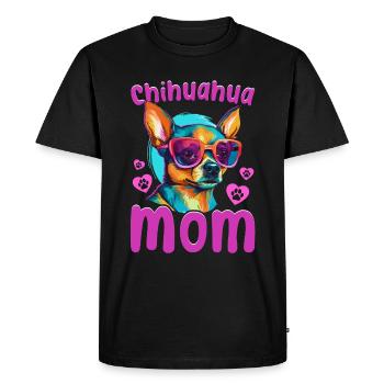 Chihuahua Chiwawa Race Chien Animal de compagnie - Maman Chihuahua - T-shirt Premium bio Homme - noir - Devant - Nico (187cm)
