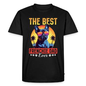 French Bulldog Frenchie Dog Pet Le meilleur Frenchie - T-shirt Premium bio Homme - noir - Devant - Nico (187cm)