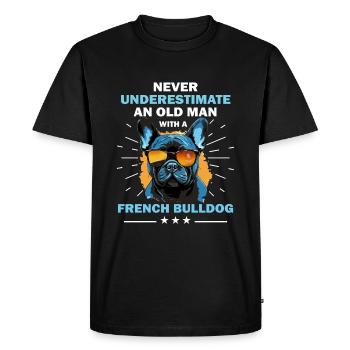 French Bulldog Frenchie Dog Breed Pet Best Frenchi - Men's Premium Organic T-Shirt - black - Front - Nico (187cm)
