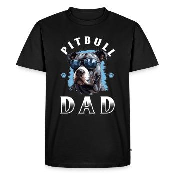 Pitbull Pittie Dog Breed Pet - Pitbull Dad - Men's Premium Organic T-Shirt - black - Front - Nico (187cm)