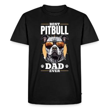 Pittie Dog Breed Pet - Best Pitbull Daddy Ever - Men's Premium Organic T-Shirt - black - Front - Nico (187cm)