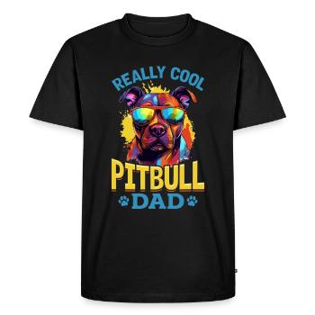 Pittie Dog Breed Pet - Really Cool Pitbull Dad - Men's Premium Organic T-Shirt - black - Front - Nico (187cm)