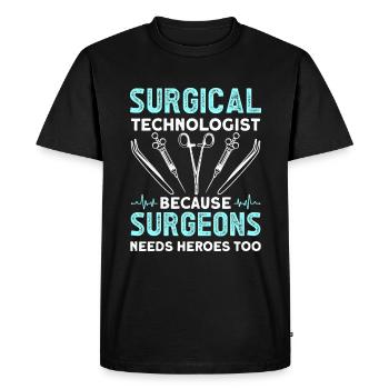Technologue chirurgical, parce que les chirurgiens sont aussi - T-shirt Premium bio Homme - noir - Devant - Nico (187cm)