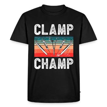 Clamp Champ - Surgical Nurse - - Men's Premium Organic T-Shirt - black - Front - Nico (187cm)