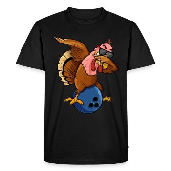 Thanksgiving Bowl Bowler Strike Pin Sport Türkei - Männer Premium Bio T-Shirt - Schwarz - Vorne - Nico (187cm)
