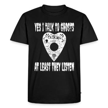 Ghost Hunter Creepy Adventure, Paranormal - Men's Premium Organic T-Shirt - black - Front - Nico (187cm)