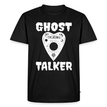 Ghost Hunter Creepy Adventure, Paranormal - Men's Premium Organic T-Shirt - black - Front - Nico (187cm)