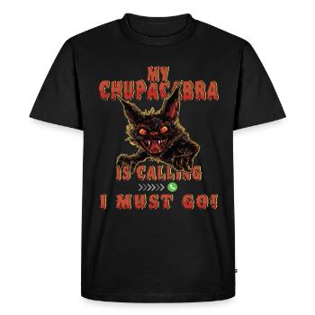 Monstre mythique - Cryptid Monster Funnacabra - T-shirt Premium bio Homme - noir - Devant - Nico (187cm)