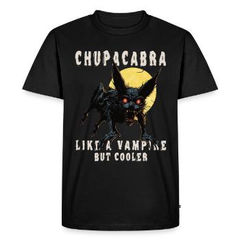 Chupacabra like a vampire, but cooler - cryptid - Men's Premium Organic T-Shirt - black - Front - Nico (187cm)