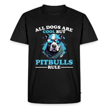 Pittie Pet All Dogs Are Cool But Pitbulls Rule - Men's Premium Organic T-Shirt - black - Front - Nico (187cm)