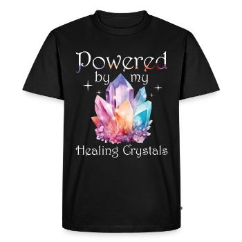 Funny Gemstone Chakra Healer Spiritual - Men's Premium Organic T-Shirt - black - Front - Nico (187cm)