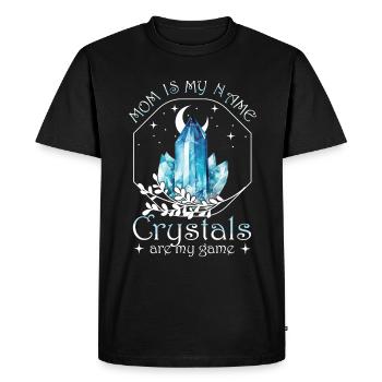 Funny Gemstone Chakra Healer Spiritual - Men's Premium Organic T-Shirt - black - Front - Nico (187cm)