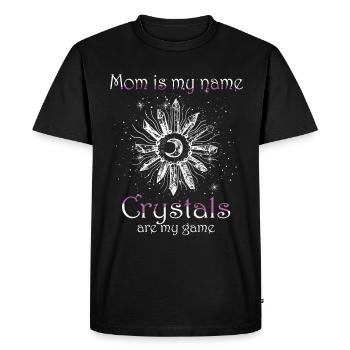 Funny Gemstone Chakra Healer Spiritual - Men's Premium Organic T-Shirt - black - Front - Nico (187cm)