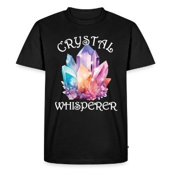 Funny Gemstone Chakra Healer Spiritual - Men's Premium Organic T-Shirt - black - Front - Nico (187cm)