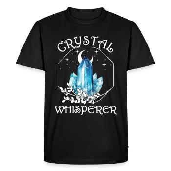 Funny Gemstone Chakra Healer Spiritual - Men's Premium Organic T-Shirt - black - Front - Nico (187cm)