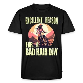 Dirtbike Motocross Femme Fille MX - T-shirt Premium bio Homme - noir - Devant - Nico (187cm)