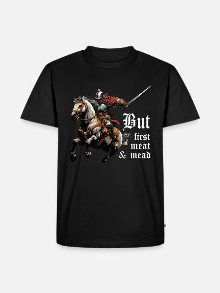 But first meat - Men's Premium Organic T-Shirt - black