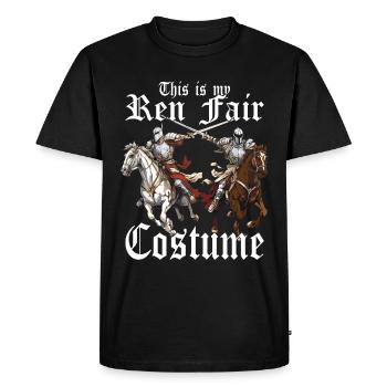 C’est mon costume de Ren Faire médiéval - T-shirt Premium bio Homme - noir - Devant - Nico (187cm)