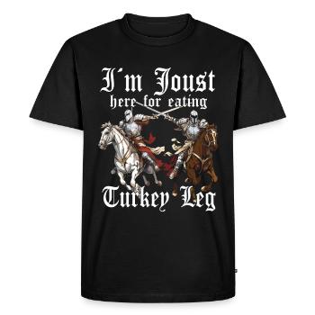 Je suis ici parce que je suis une foire aux cuisses de dinde - T-shirt Premium bio Homme - noir - Devant - Nico (187cm)