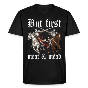 Costume de reconstitution médiévale - T-shirt Premium bio Homme - noir - Devant - Nico (187cm)