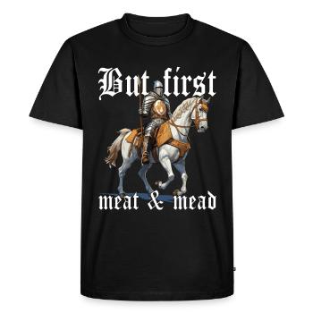 Costume de reconstitution médiévale - T-shirt Premium bio Homme - noir - Devant - Nico (187cm)