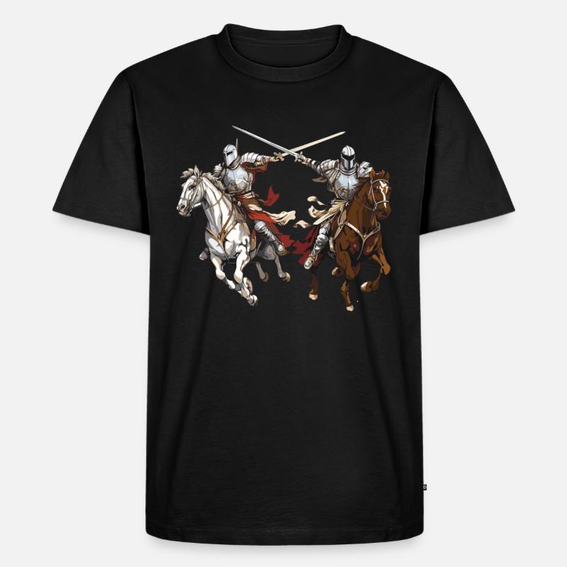 Renaissance Festivals Mittelalterliche - Männer Premium Bio T-Shirt - Schwarz