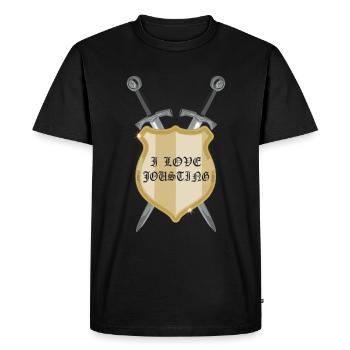 I Love Tournament - Foire de la Renaissance Ren Médiévale - T-shirt Premium bio Homme - noir - Devant - Nico (187cm)