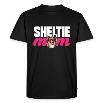 Shetland Sheepdog Dog Sheltie - Sheltie Mom - T-shirt Premium bio Homme - noir - Devant - Nico (187cm)