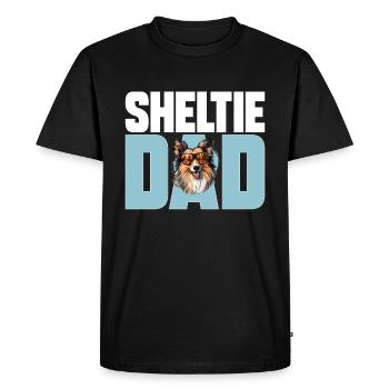 Shetland Sheepdog Dog Sheltie - Sheltie Dad - T-shirt Premium bio Homme - noir - Devant - Nico (187cm)