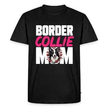 Border Collie Dog - Border Collie Maman - T-shirt Premium bio Homme - noir - Devant - Nico (187cm)