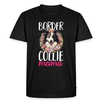 Border Collie Dog - Border Collie Mama - T-shirt Premium bio Homme - noir - Devant - Nico (187cm)