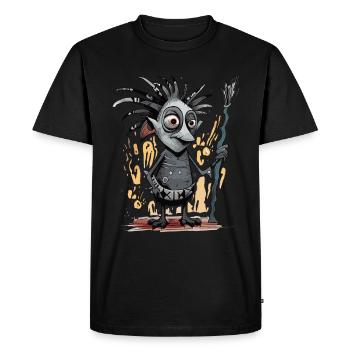 Monstre mythique - Monstre cryptide - Drôle - T-shirt Premium bio Homme - noir - Devant - Nico (187cm)