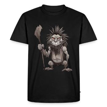 Monstre mythique - Monstre cryptide - Drôle - T-shirt Premium bio Homme - noir - Devant - Nico (187cm)