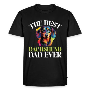 saucisse saucisse chien Le meilleur teckel de tous les temps - T-shirt Premium bio Homme - noir - Devant - Nico (187cm)