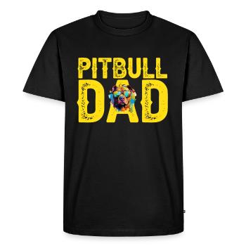 Pitbull Pittie - Pitbull Dad - Men's Premium Organic T-Shirt - black - Front - Nico (187cm)