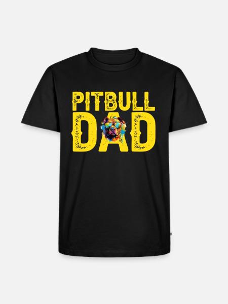 Pitbull Pittie: Papa Pitbull - T-shirt Premium bio Homme - noir