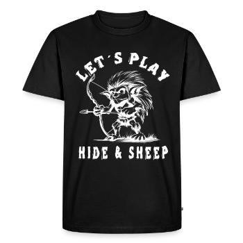Cachons-nous - T-shirt Premium bio Homme - noir - Devant - Nico (187cm)