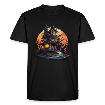 Costume d’Halloween cool - Château effrayant - T-shirt Premium bio Homme - noir - Devant - Nico (187cm)