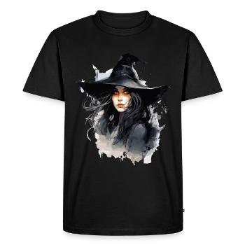 Cool costume d’Halloween - Sorcière effrayante - T-shirt Premium bio Homme - noir - Devant - Nico (187cm)