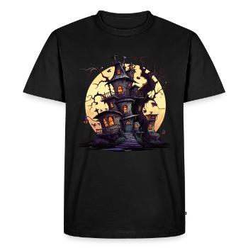 Costume d’Halloween cool - Château effrayant - T-shirt Premium bio Homme - noir - Devant - Nico (187cm)