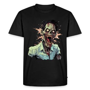 Costume d’Halloween cool - Zombie effrayant - T-shirt Premium bio Homme - noir - Devant - Nico (187cm)