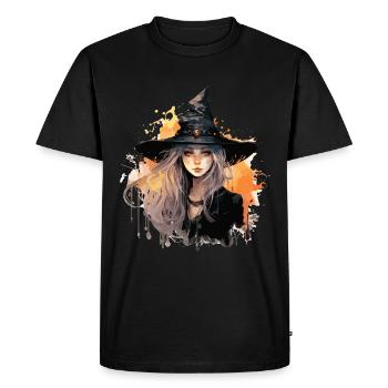 Cool costume d’Halloween - Sorcière effrayante - T-shirt Premium bio Homme - noir - Devant - Nico (187cm)