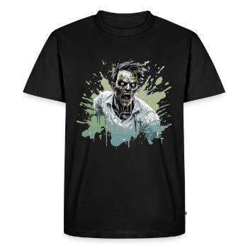 Cool Halloween Costume - Creepy Zombie - Men's Premium Organic T-Shirt - black - Front - Nico (187cm)