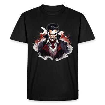 Costume d’Halloween cool - Vampire effrayant - T-shirt Premium bio Homme - noir - Devant - Nico (187cm)