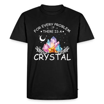 Funny Gemstone Chakra Healer Spiritual - Men's Premium Organic T-Shirt - black - Front - Nico (187cm)