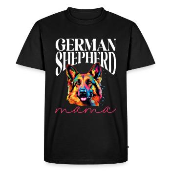 German Shepherd Dog Breed German Shepherd Mama - Men's Premium Organic T-Shirt - black - Front - Nico (187cm)