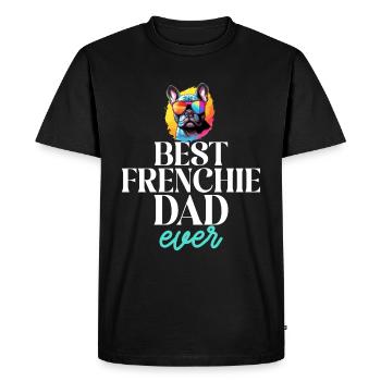 French Bulldog Frenchie Dog Best Frenchie Dad - Men's Premium Organic T-Shirt - black - Front - Nico (187cm)
